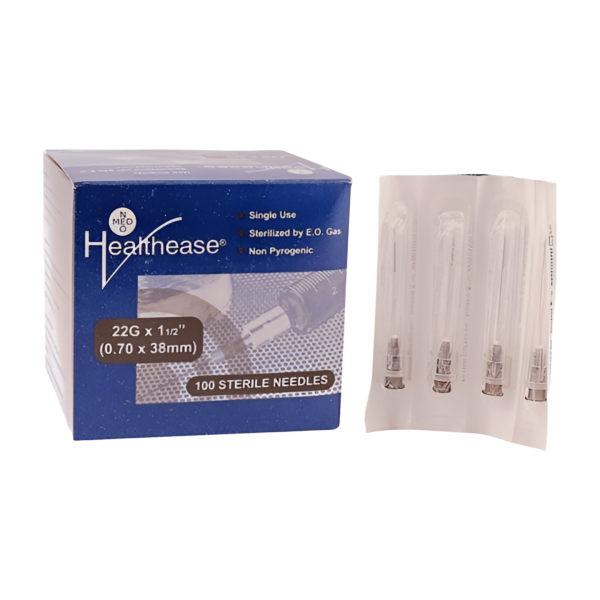 Healthease Sterile Needles - 22GX38MM (100s)